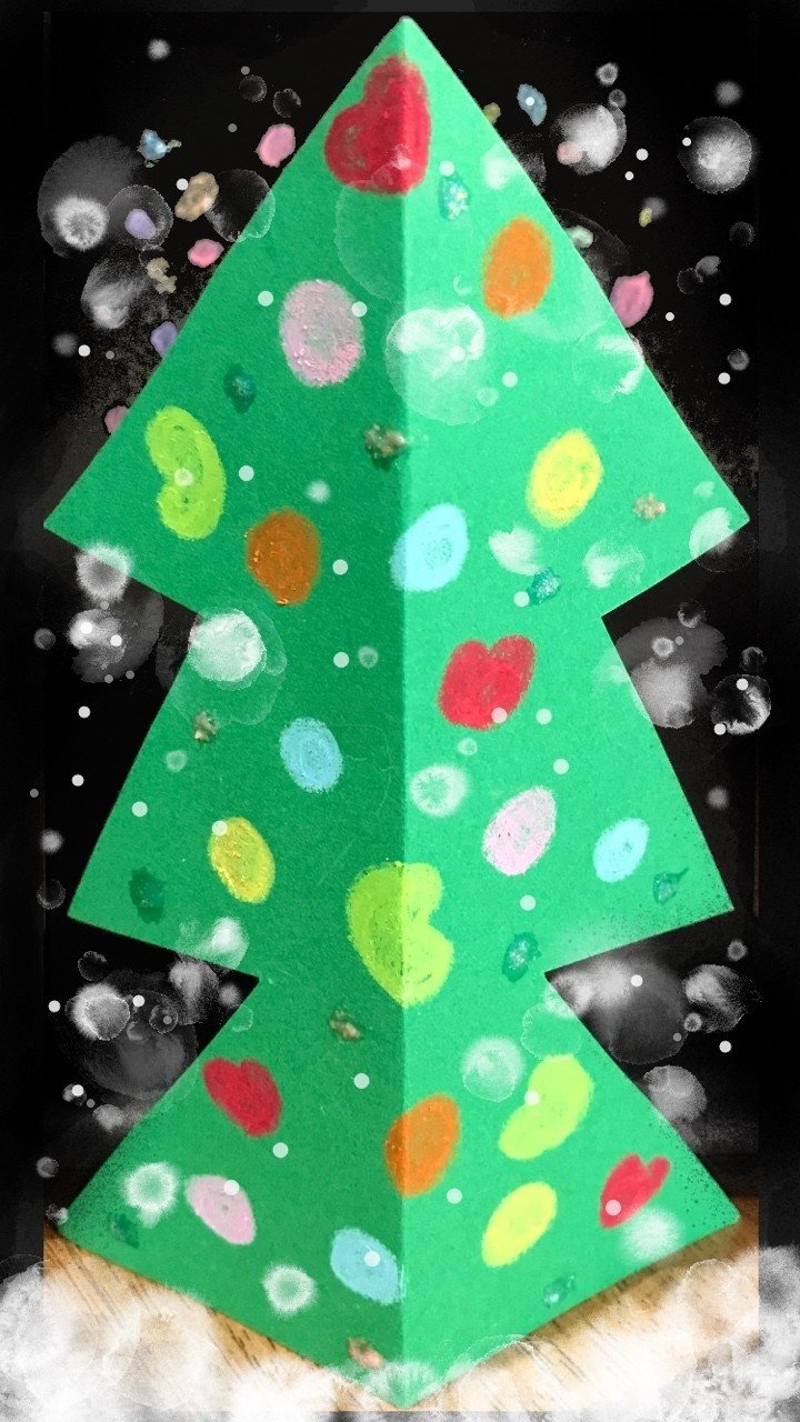 土曜絵画 色画用紙 De X Mas Tree ちびまゆ Note 土曜絵画 色画用紙 De X Mas Tree ちびまゆ Note