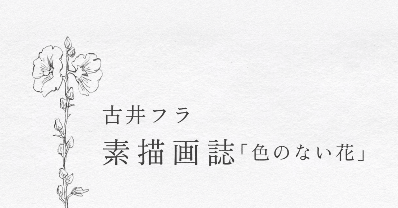 古井フラ『素描画誌』刊行のお知らせ｜七月堂・七月堂古書部