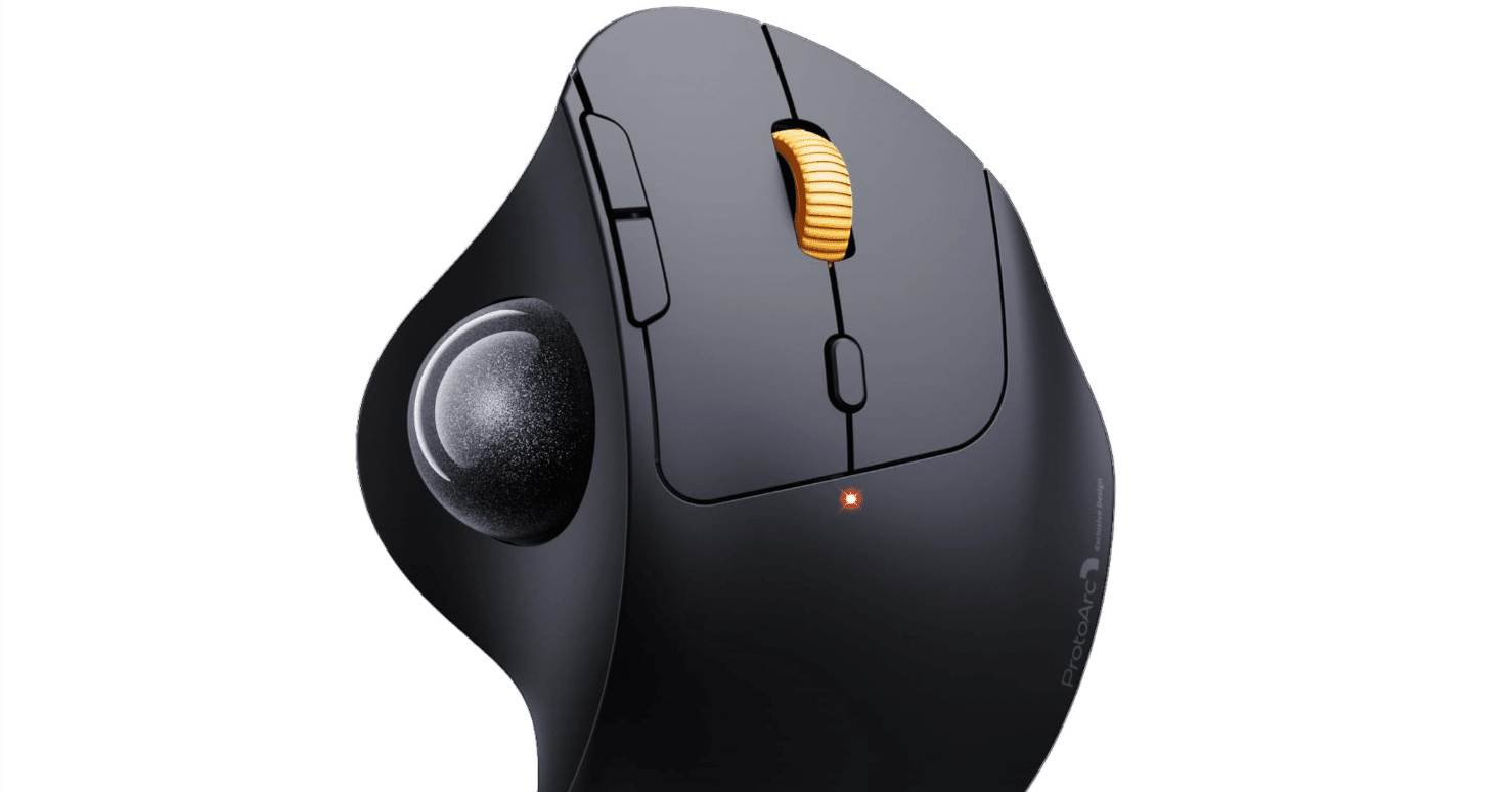 仕事の効率を劇的に改善する最新トラックボールマウス：ProtoArc EM04