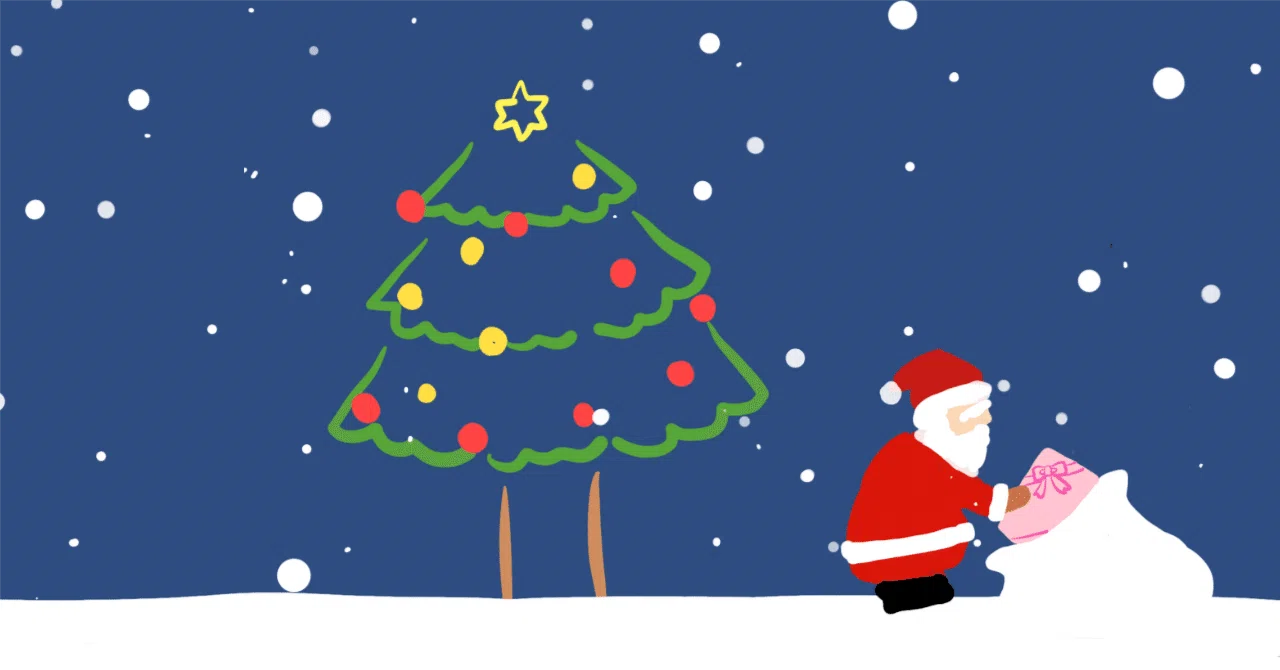 サンタさん くんのかい？こんのかい？メーターでクリスマスまでカウントダウン｜育児日記｜くろまめ堂