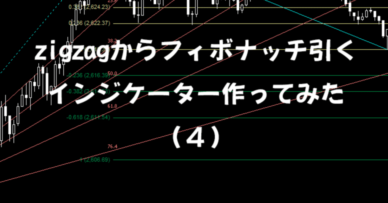 zigzagからフィボナッチ、フィボナッチエクスパンション、フィボナッチファン引くインジケーター｜セバスチャン