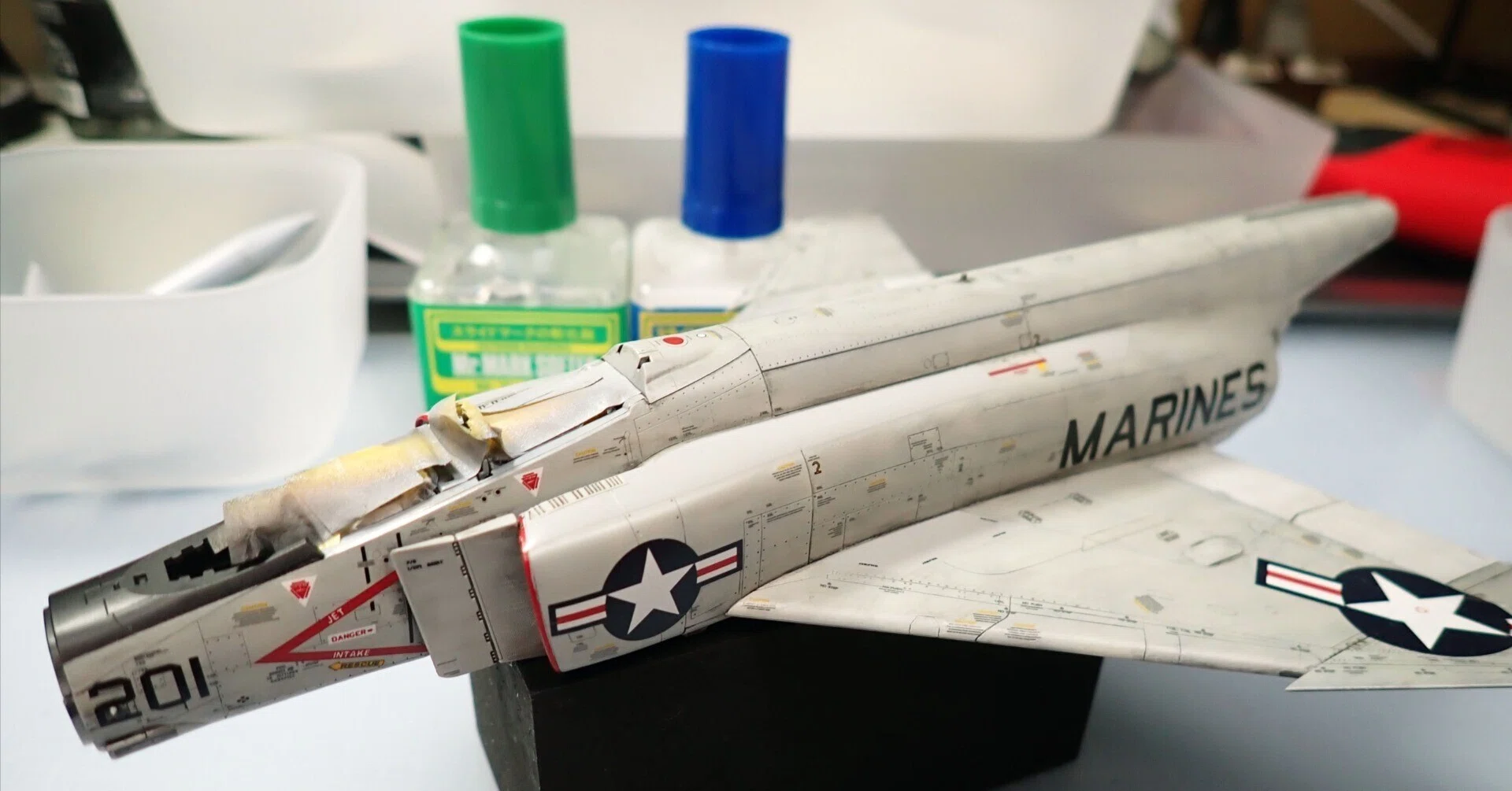 飛行機プラモ　デカール 水転写式デカールが終わらない：飛行機プラモ 1/72 F-4J ファントム