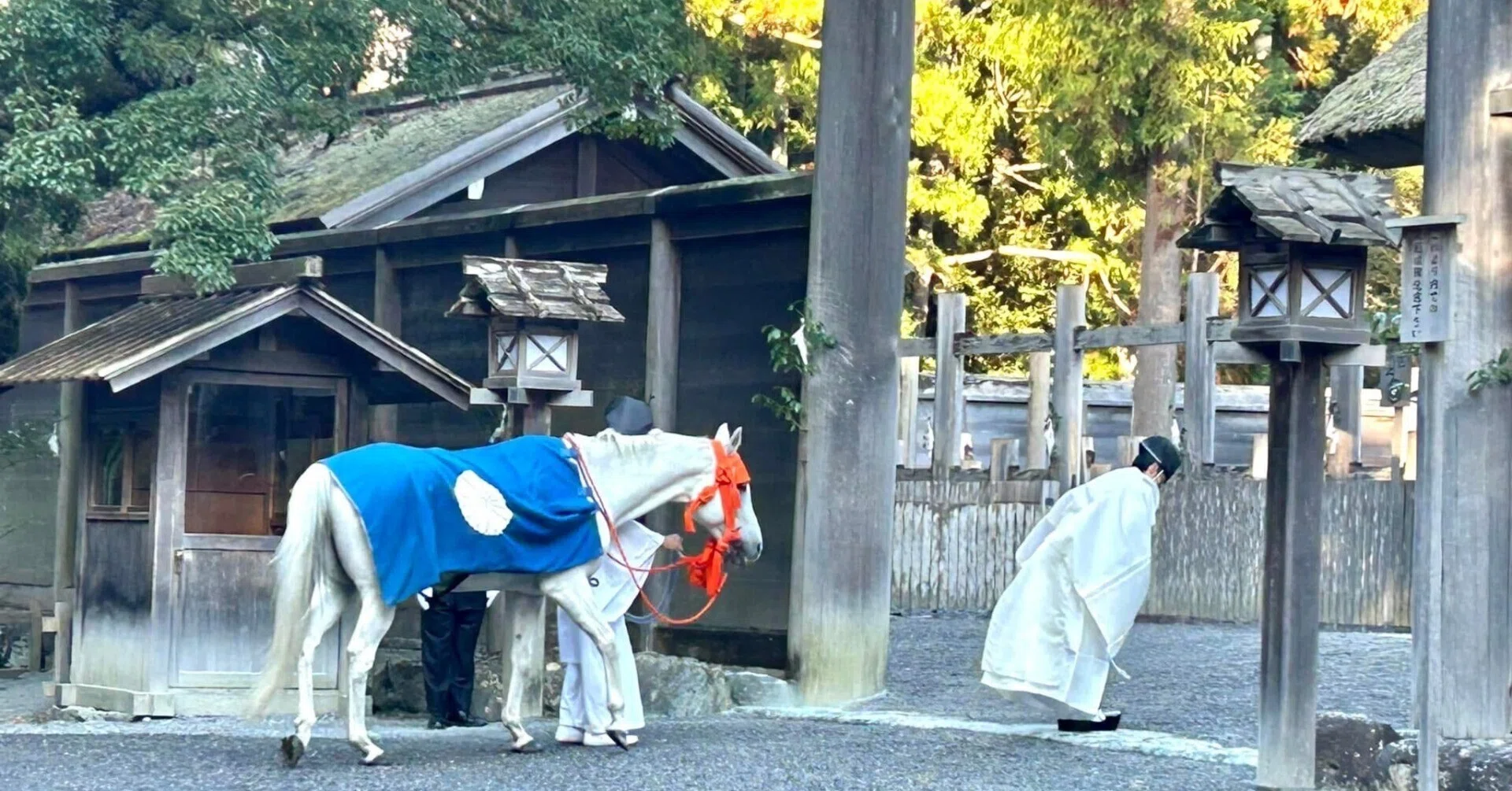 正宮へのお参り「神馬牽参」｜伊勢とこわかや