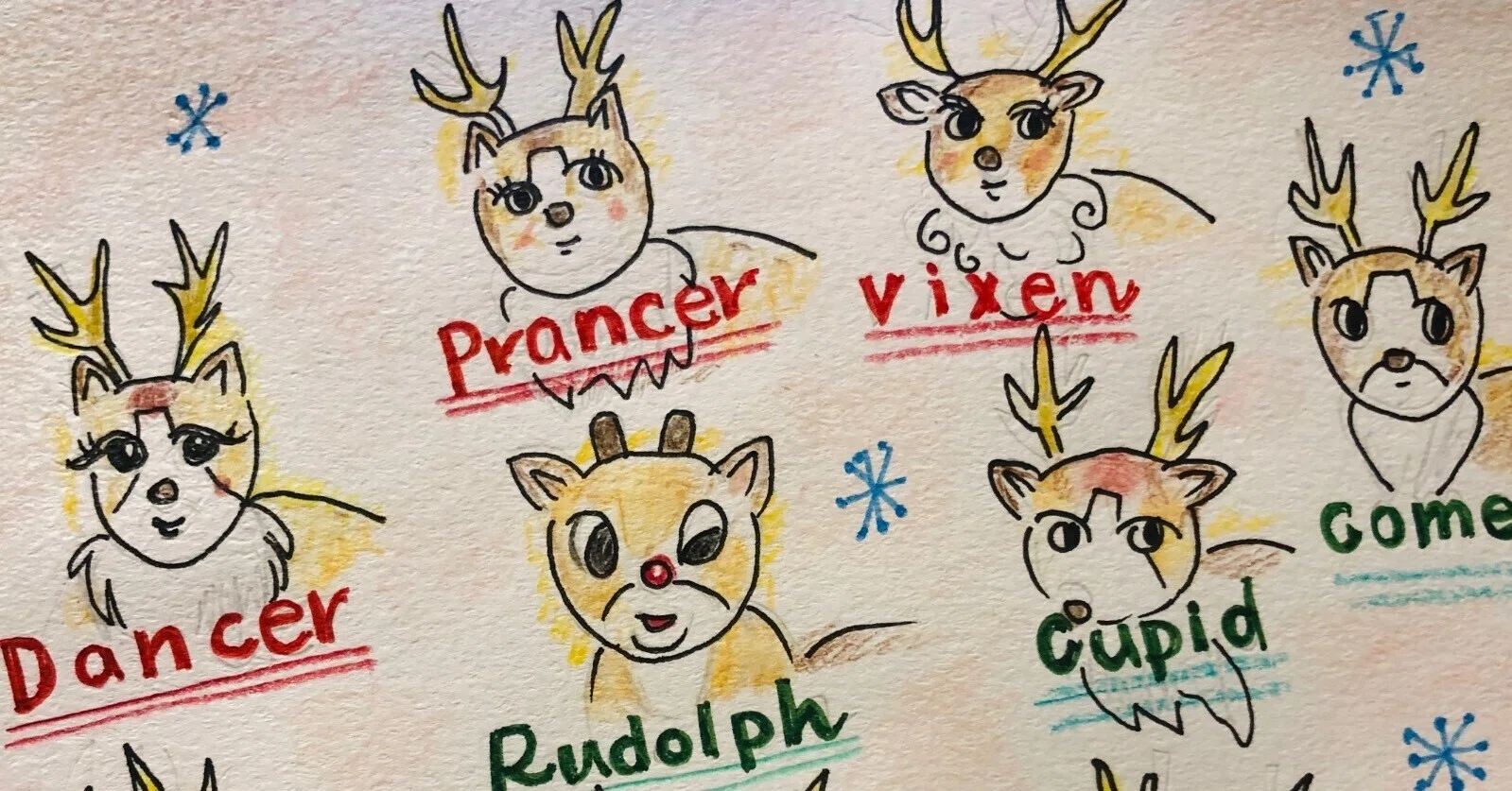 真っ赤なお鼻のトナカイさん【Rudolph the Red Nose Reindeer】｜メイP子🐝
