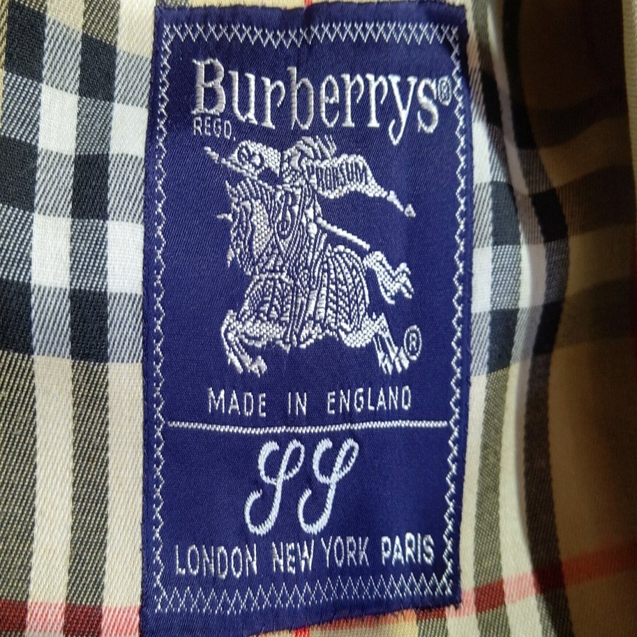 新品タグ付き　BURBERRYS　イギリス製　サイズ44 ステンカラーコート イングランド製 80s Burberrys Wool-Alpaca Bal Collar Coat キャメル