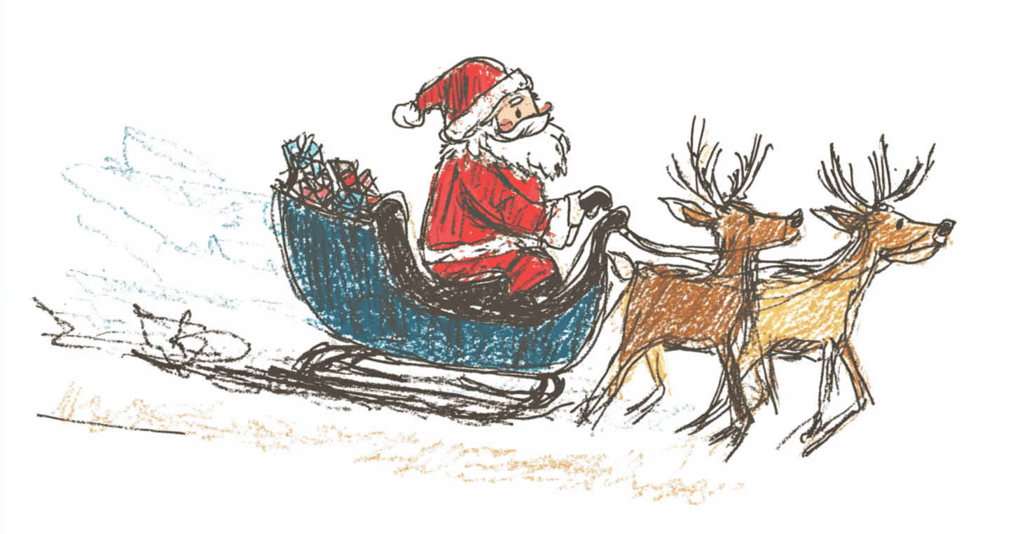 今年もサンタさんが空を飛んでいます｜つばめ すわろう