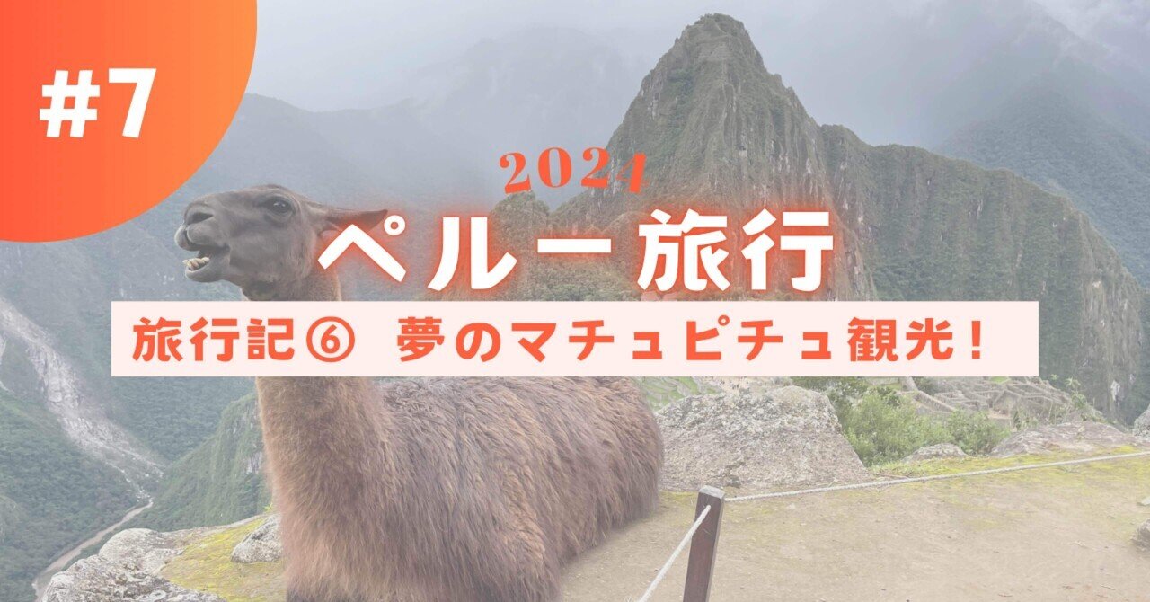 ペルー旅行⑦】旅行記#6 ついに夢のマチュピチュへ！｜のん