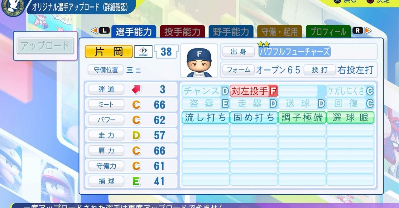 パワプロ2024再現 日本ハムOB 片岡篤史（1992）｜re