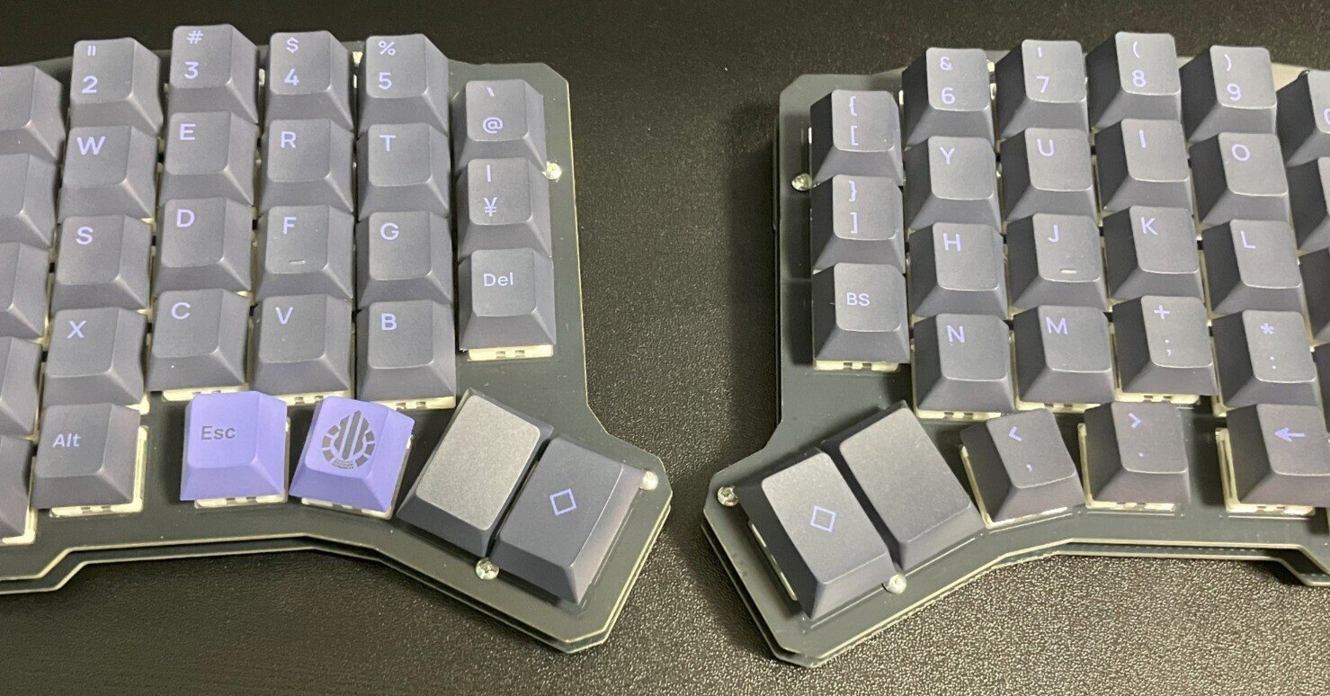 分割キーボード Ergo68 静音スイッチ スポンジフォーム キーボードフォームカットサービス