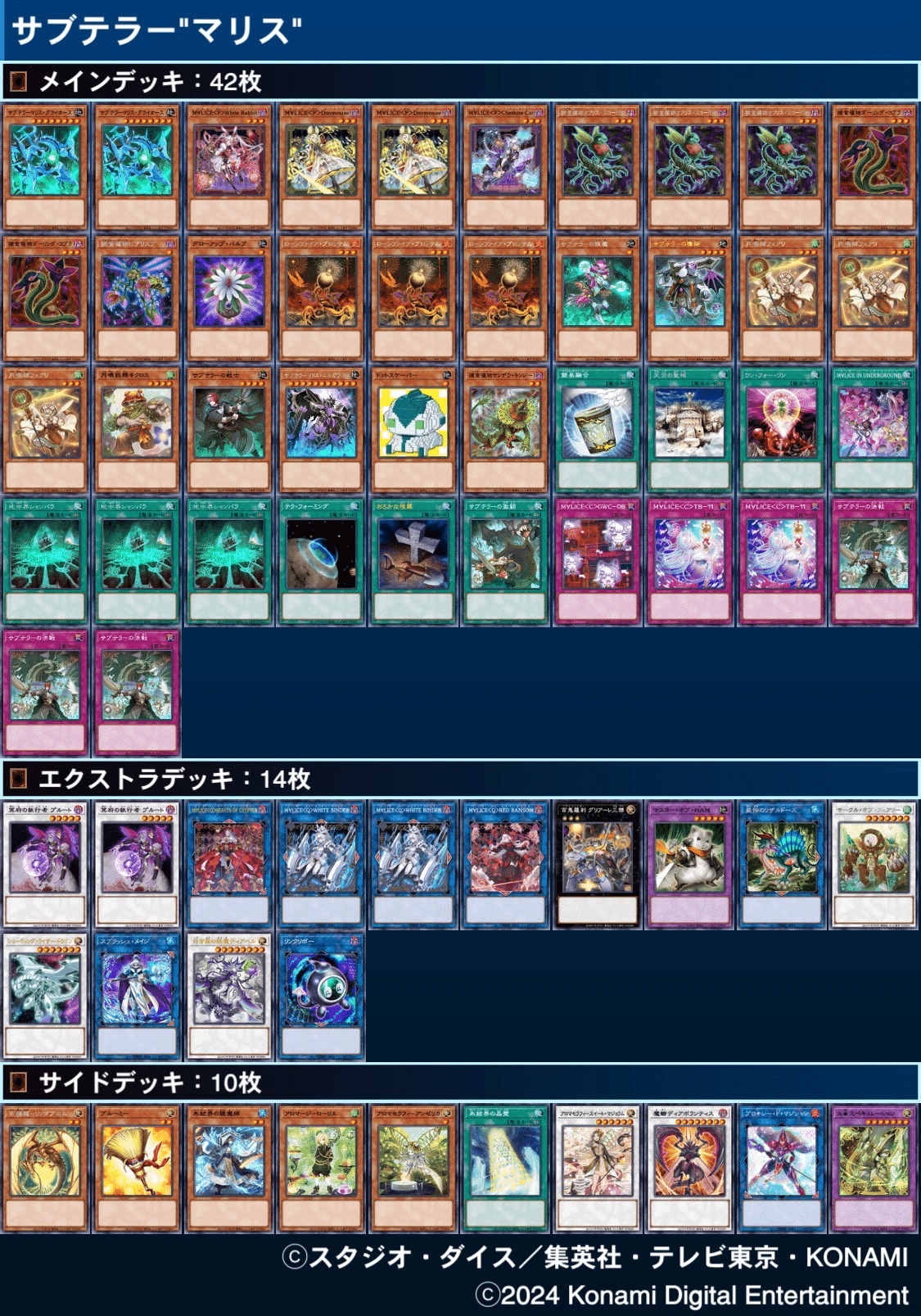 2024年組んだデッキ｜YuY