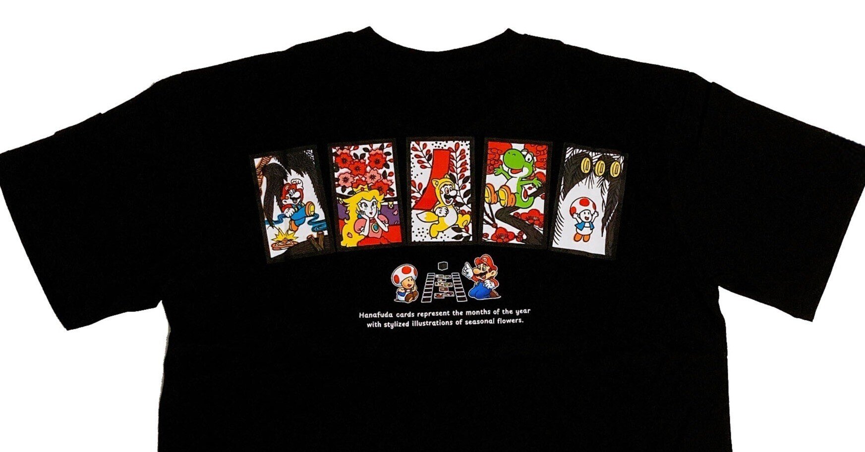ニンテンドーミュージアム限定　マリオ　花札　Tシャツ　新品　XL ニンテンドーミュージアム Tシャツ マリオ花札・黒 XLサイズ