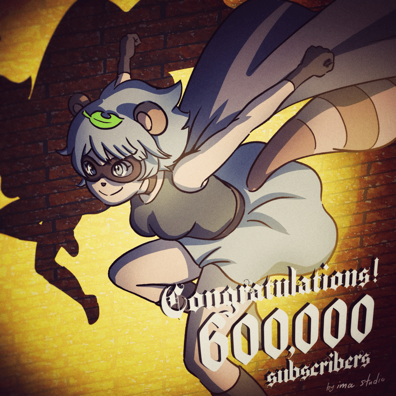 ぽんぽこチャンネル登録者60万人記念イラスト【好きスキ】｜ima studio