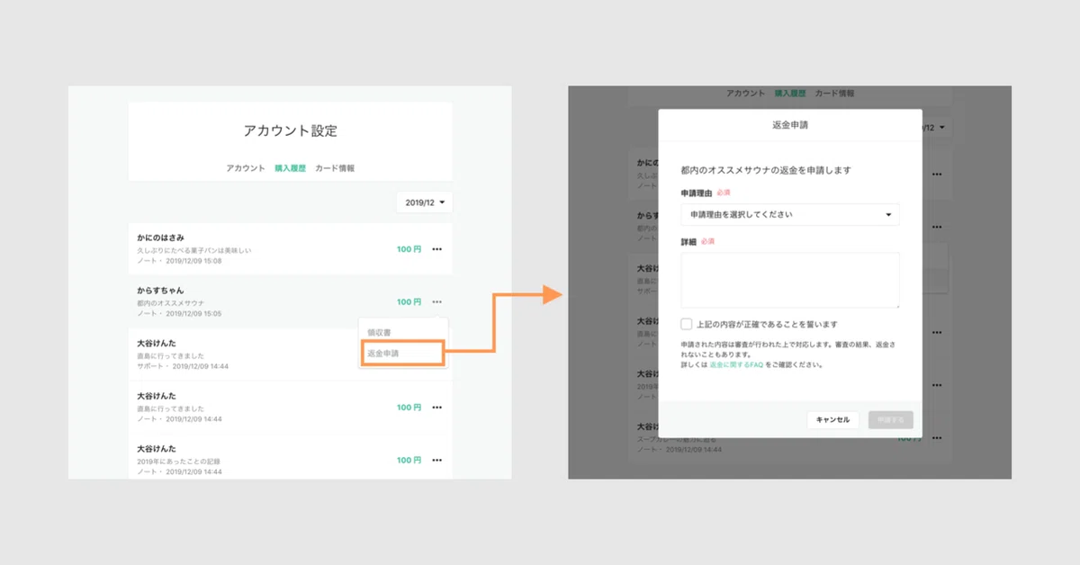 返金フロー