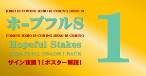 2024年 ホープフルステークス レガレイラ ポスター ホープフルステークス2024サイン 2歳GI唯一のCMにサインあり