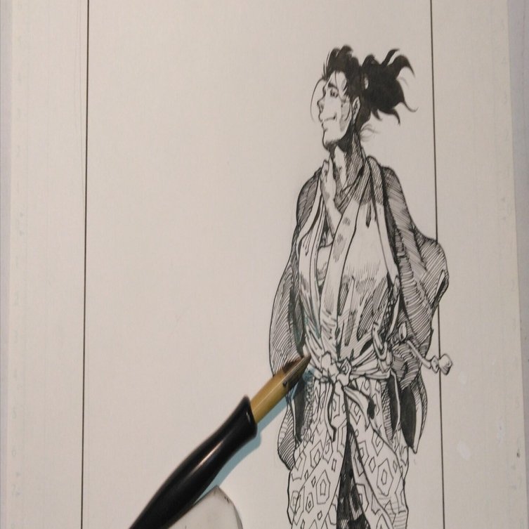 でっかくて厚いケント紙、いいもんじゃのう('∀`)｜梅熊大介