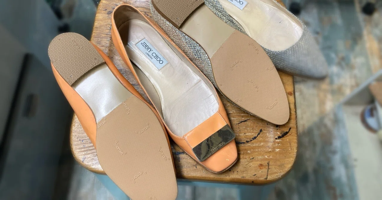 Jimmy Choo スエード レザー パンプス 37.5 ソール・リフト補修