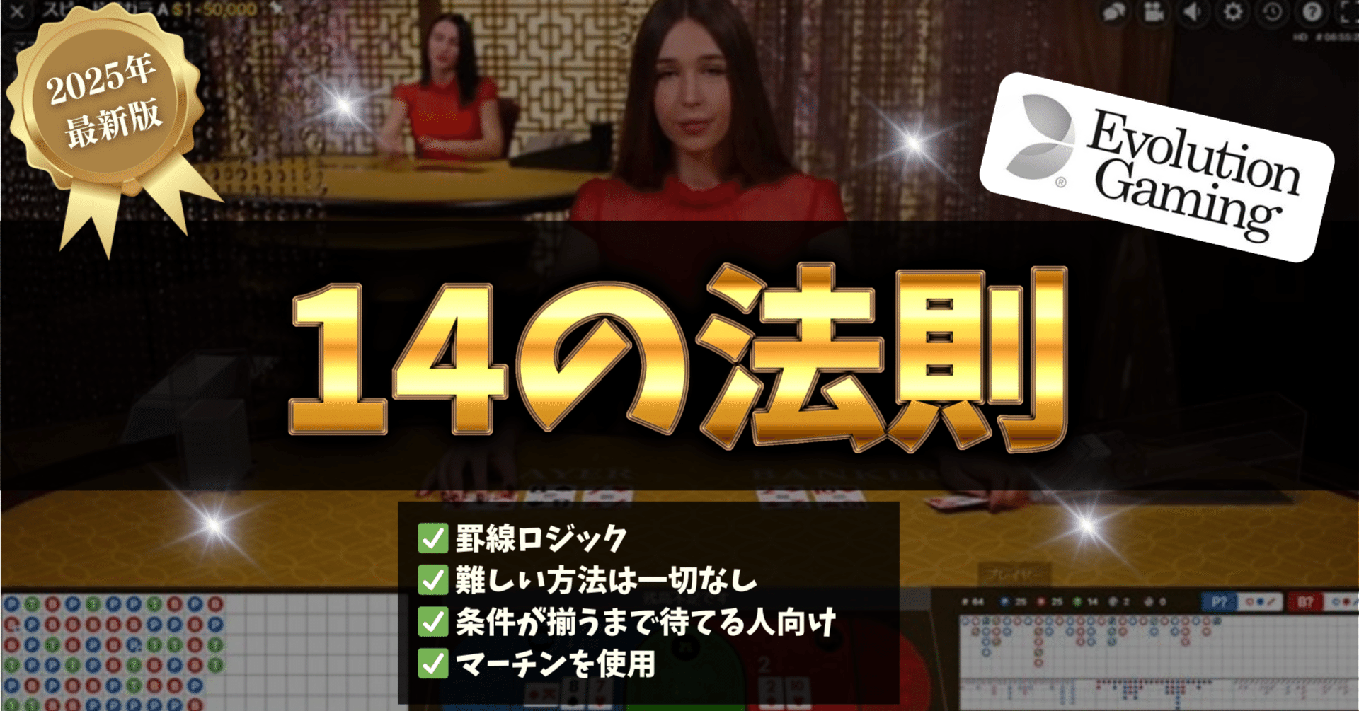 オンラインカジノ バカラ手法 小資金、マーチンなし、シンプルロジック