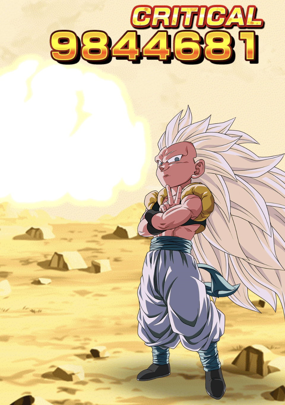 こちらはドッカンバトルの超サイヤ人3ゴテンクス 戦闘が長引かないと見