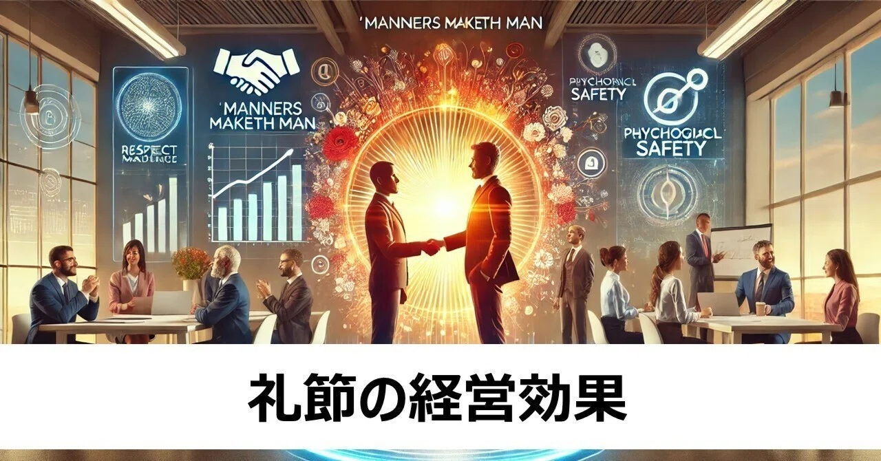 礼節の経営効果：～職場の空気を変える礼節のチカラ～｜大山 実＠経営戦略