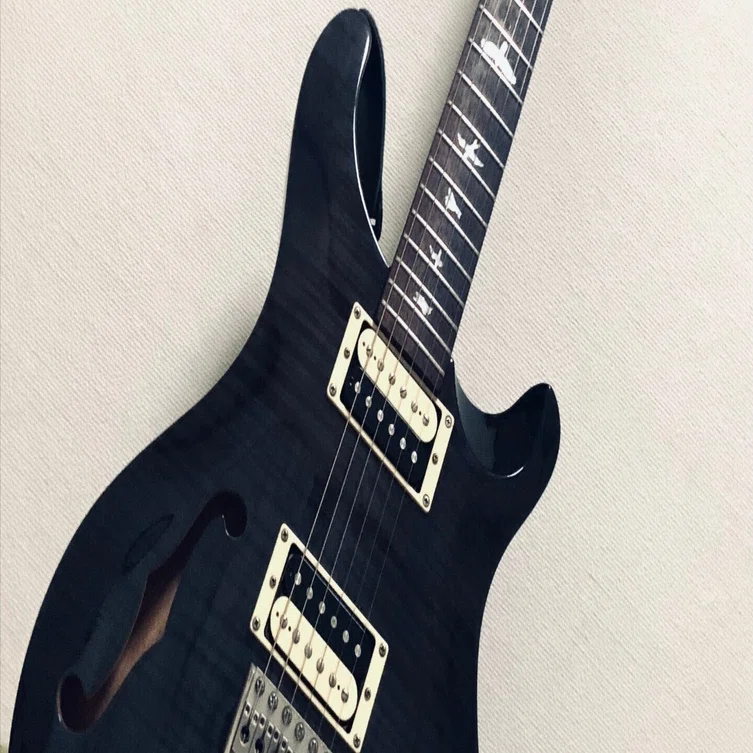 prs se custom22 semi-hollow エレキギター ブラック 【公式通販】
