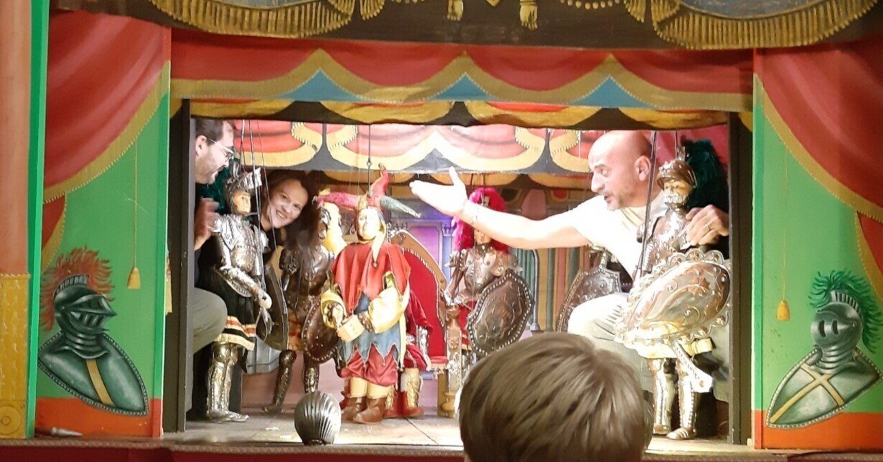 海外お土産 シチリア人形劇？ 操り人形 オブジェ 約35cm