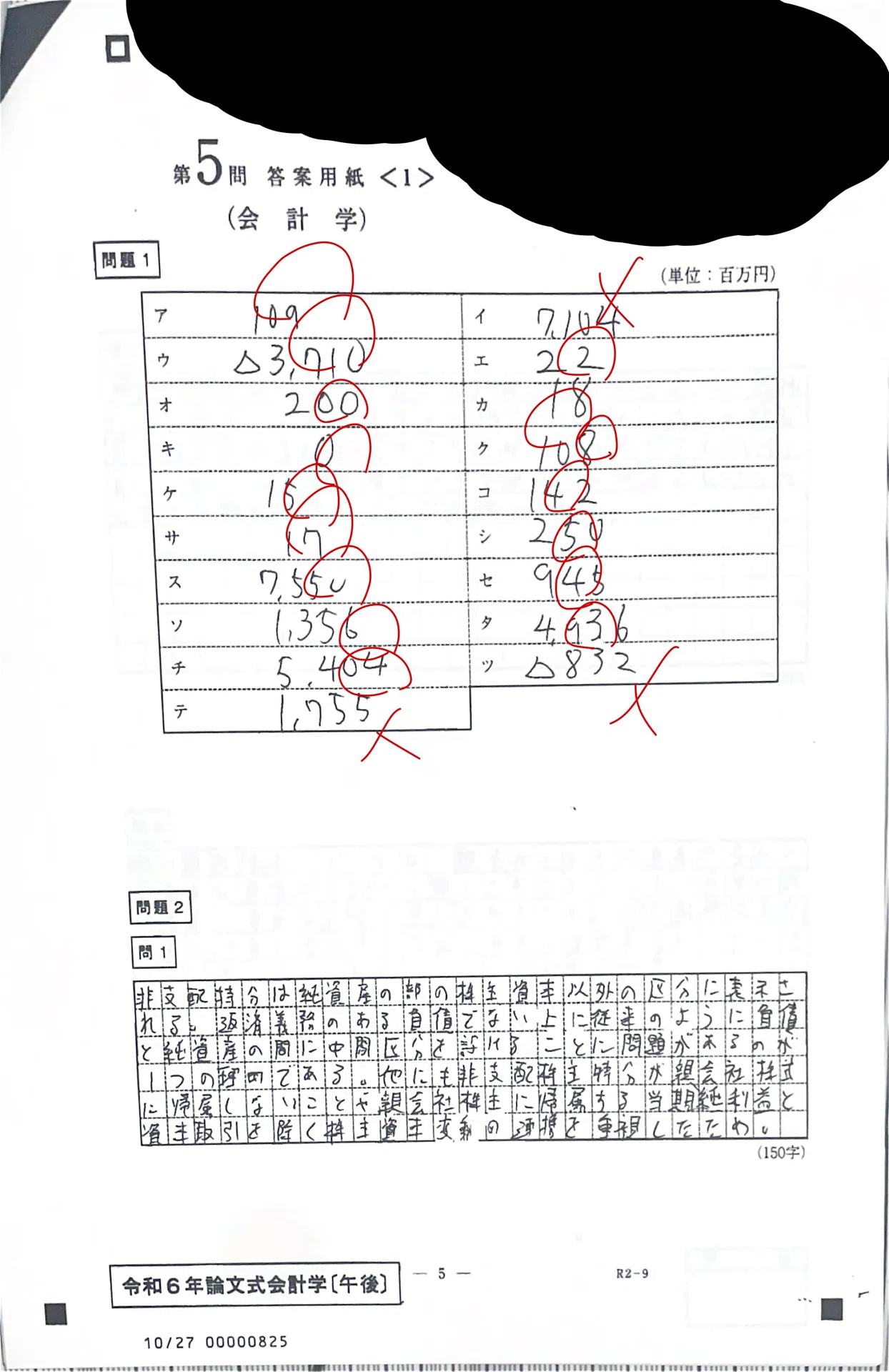 令和6年度公認会計士試験】論文式試験 開示答案（総合62位）｜ʌʃúː