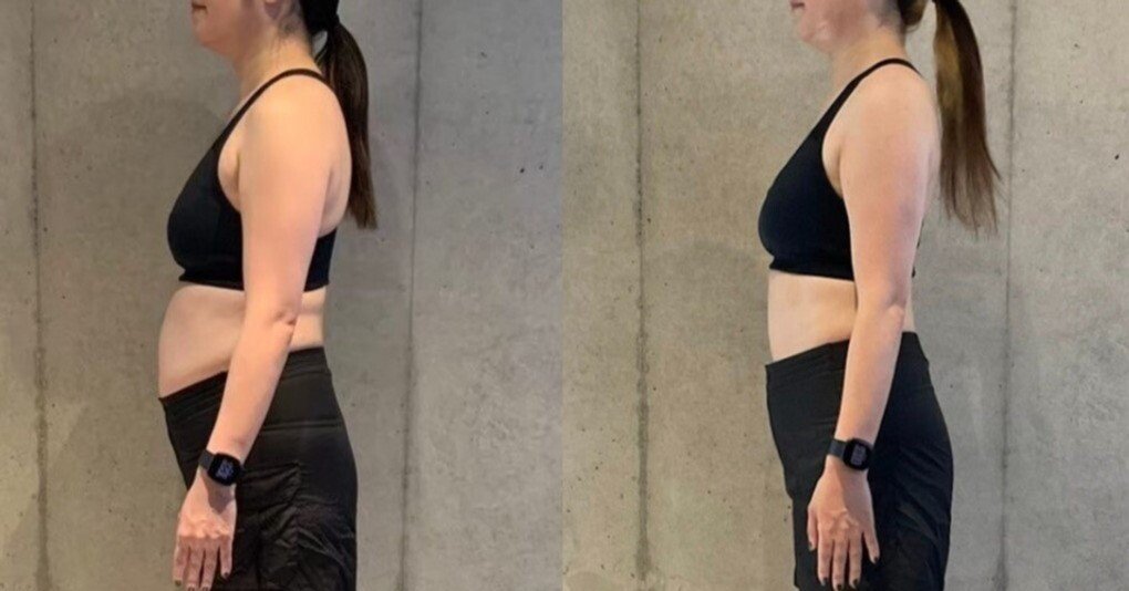 ダイエット&美しい姿勢に ダイエット＋姿勢改善ビフォーアフター(40代女性)｜MONREVE｜大倉山と