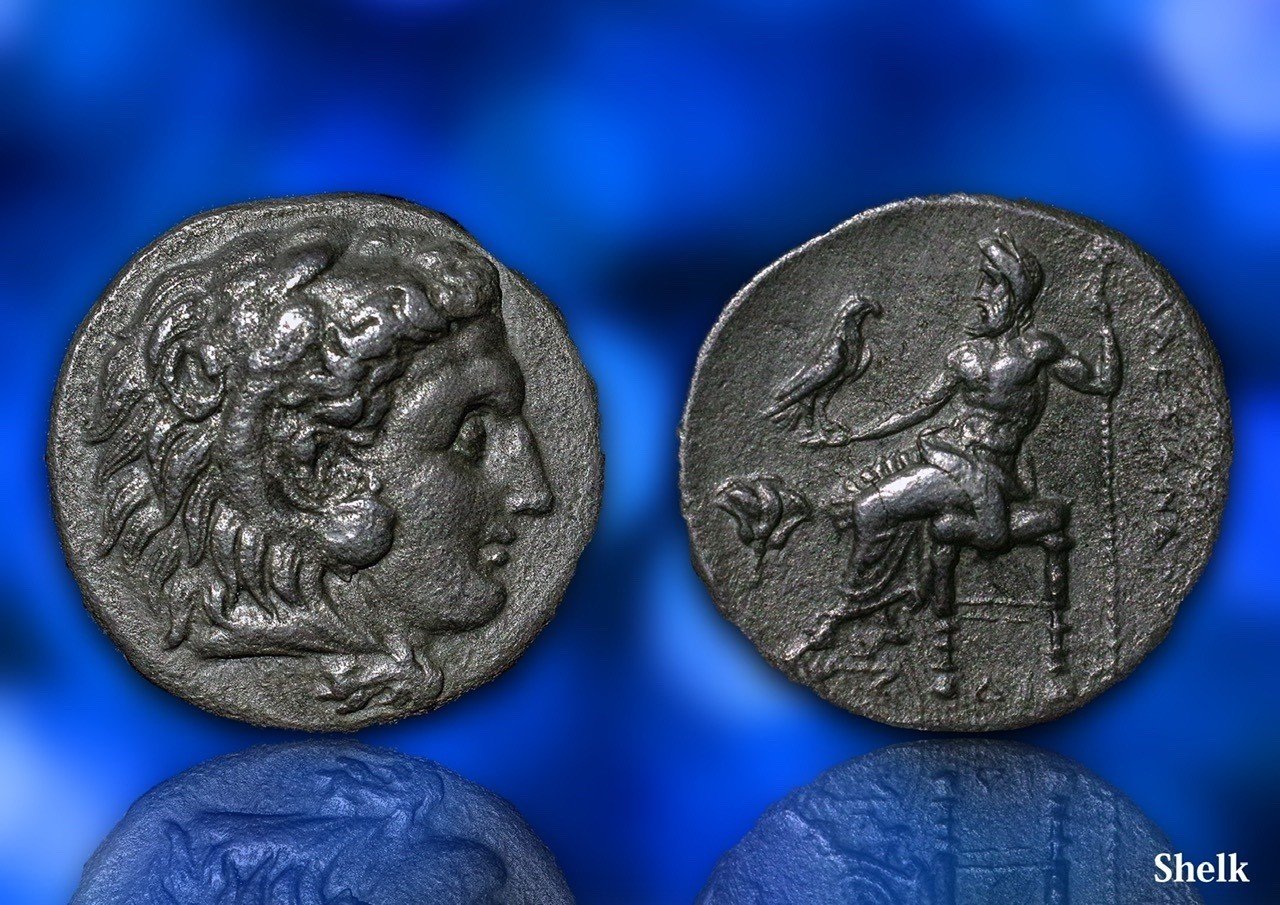 古代ギリシャ マケドニア アレクサンダー大王 ドラクマ銀貨/ローマ デナリウス 古代ギリシャ アレクサンダー大王 テトラドラクマ銀貨‼︎/ローマ