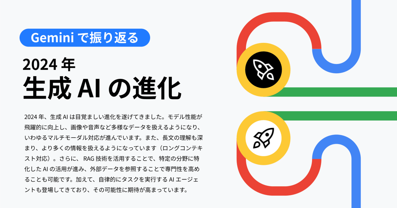 生成 AI の進化が止まらない！Gemini で振り返る 2024 年｜きみさん
