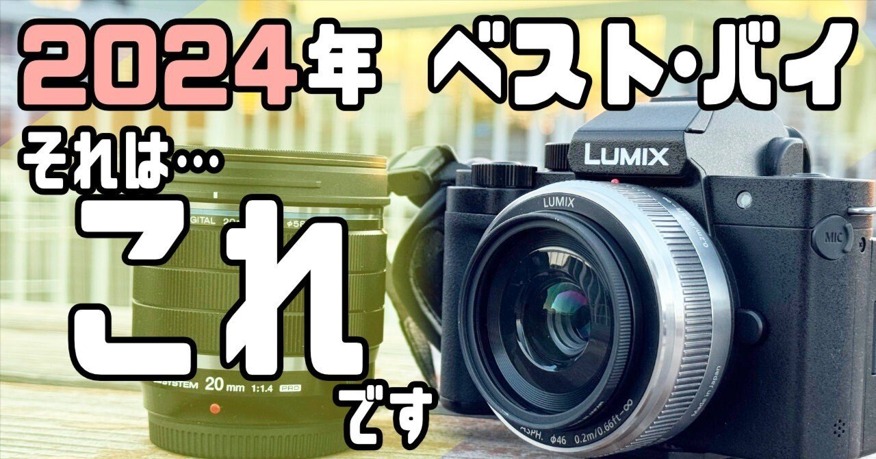 2024年ミラーレスカメラのベスト・バイ！結局は良く使う物が自分