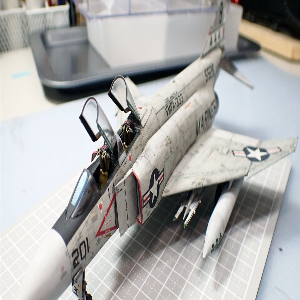 完成！ 嬉しい！！：飛行機プラモ 1/72 F-4J （完成報告編）｜積みプラ