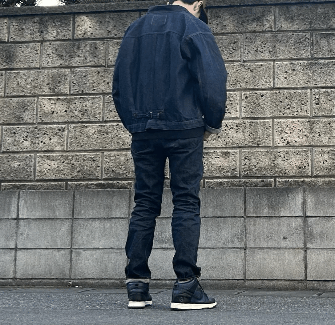 506XXのT-Backも育てる〜リジッドの水通しと糊付け、着用 506XXのT-Backも育てる〜リジッドの水通しと糊付け、着用
