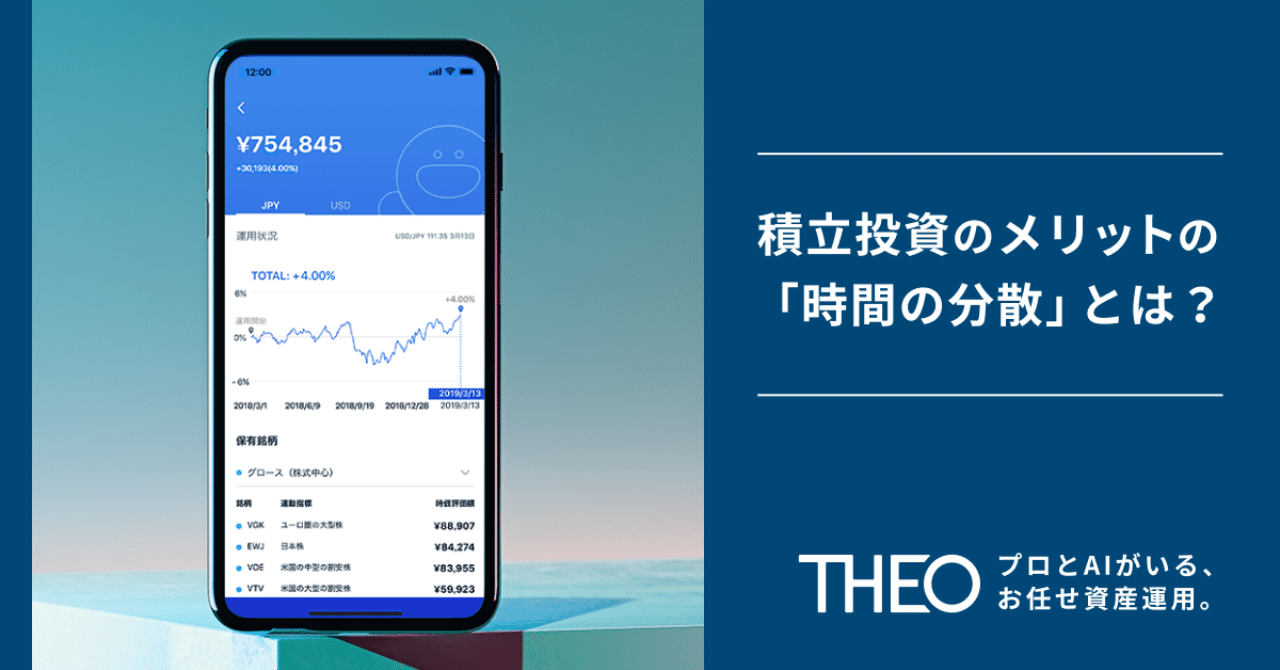 積立投資のメリット「時間の分散」とは？ #これからのお金と資産運用の話｜THEO［テオ］by お金のデザイン
