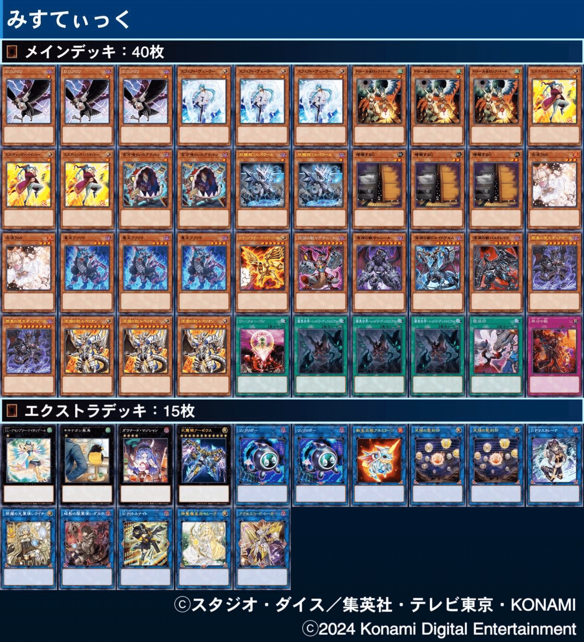 遊戯王マスターデュエル】2024年の組んだデッキ雑まとめ