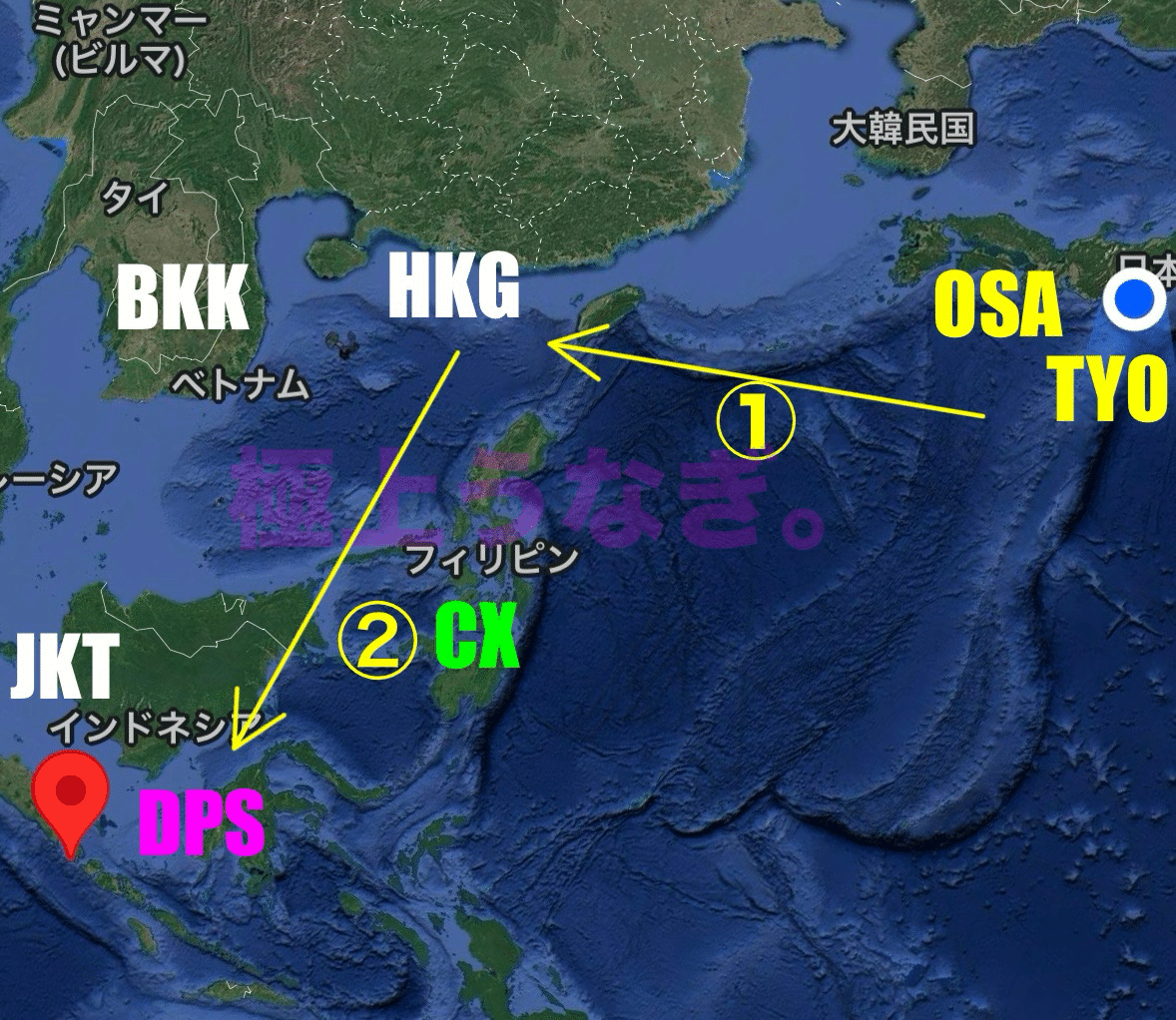 バリ島＞一度は困るリゾート航空券！直航便がなくても『JAL運賃』あるよ♪｜極上うなぎ。
