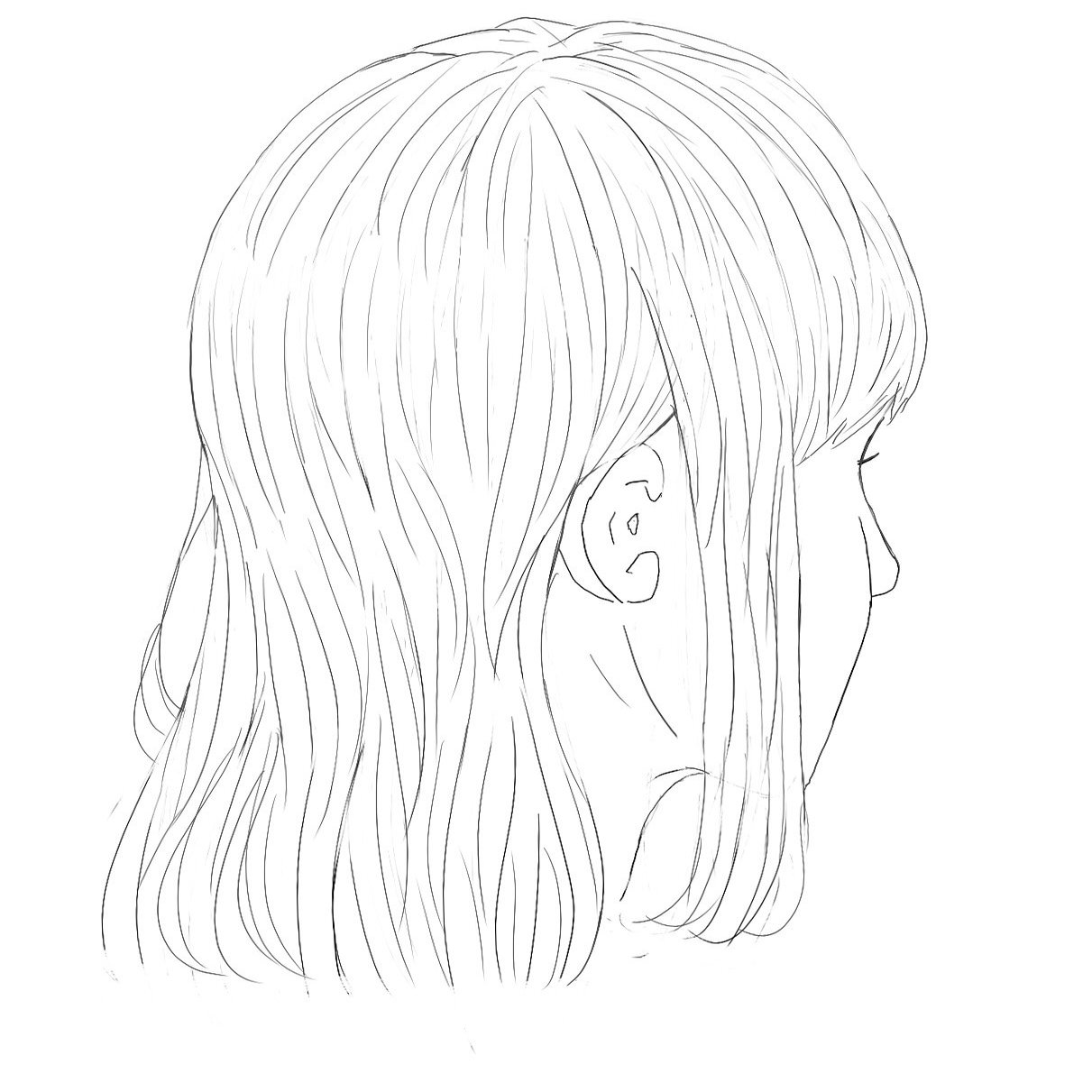 初心者用 奇麗な髪の毛の描き方 人体編 イラストlabo 能登ケイ Note