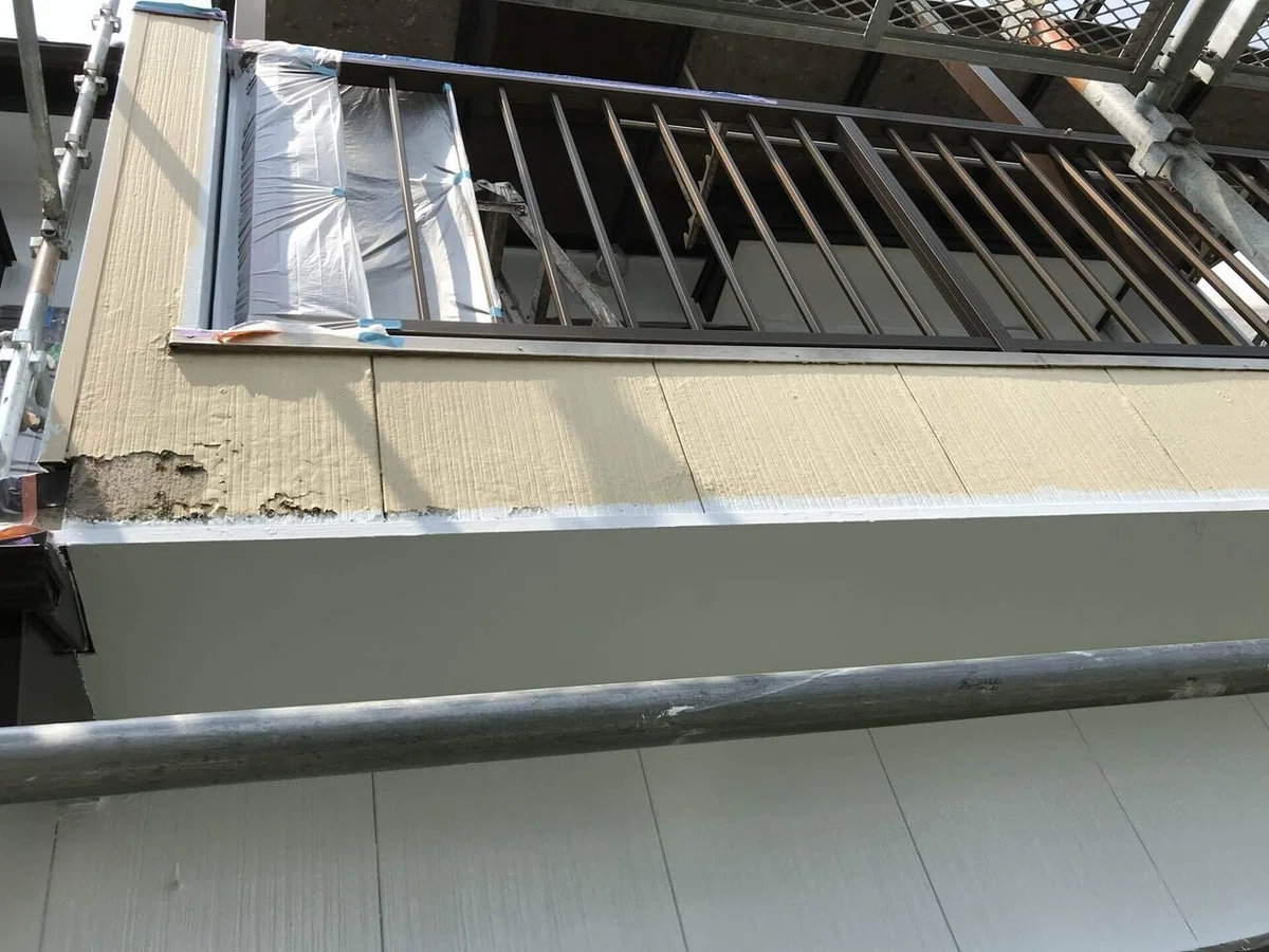 (岡崎市)K様邸 外壁塗装 ベランダ壁複合板を使った低コストの施工を行いました|キドコロ塗装