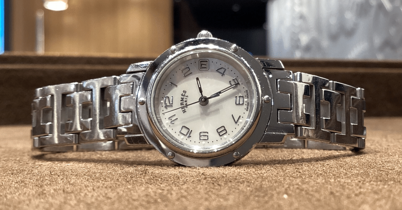 エルメス　クリッパー　クォーツ　オーバーホール済み エルメス クリッパー CL4.210 クォーツ SS SS ピンク文字盤 23.8mm