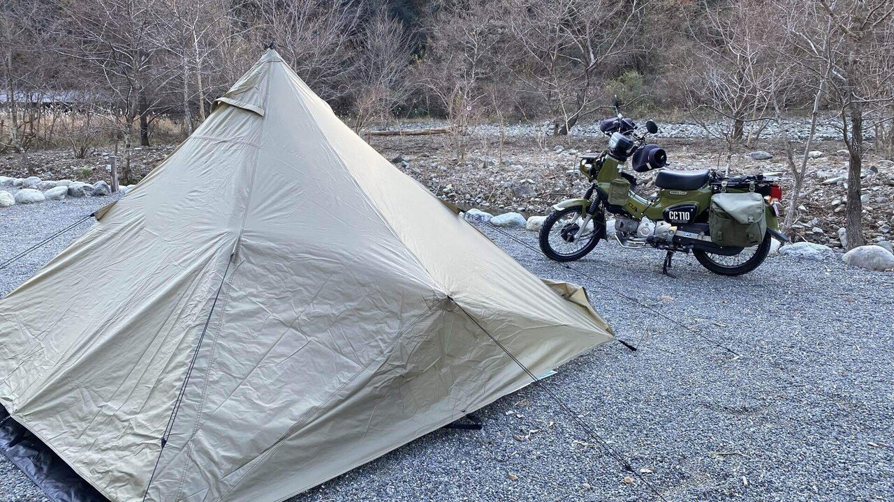 バイクキャンプテント デイトナネグラワンティピー｜オヤジの