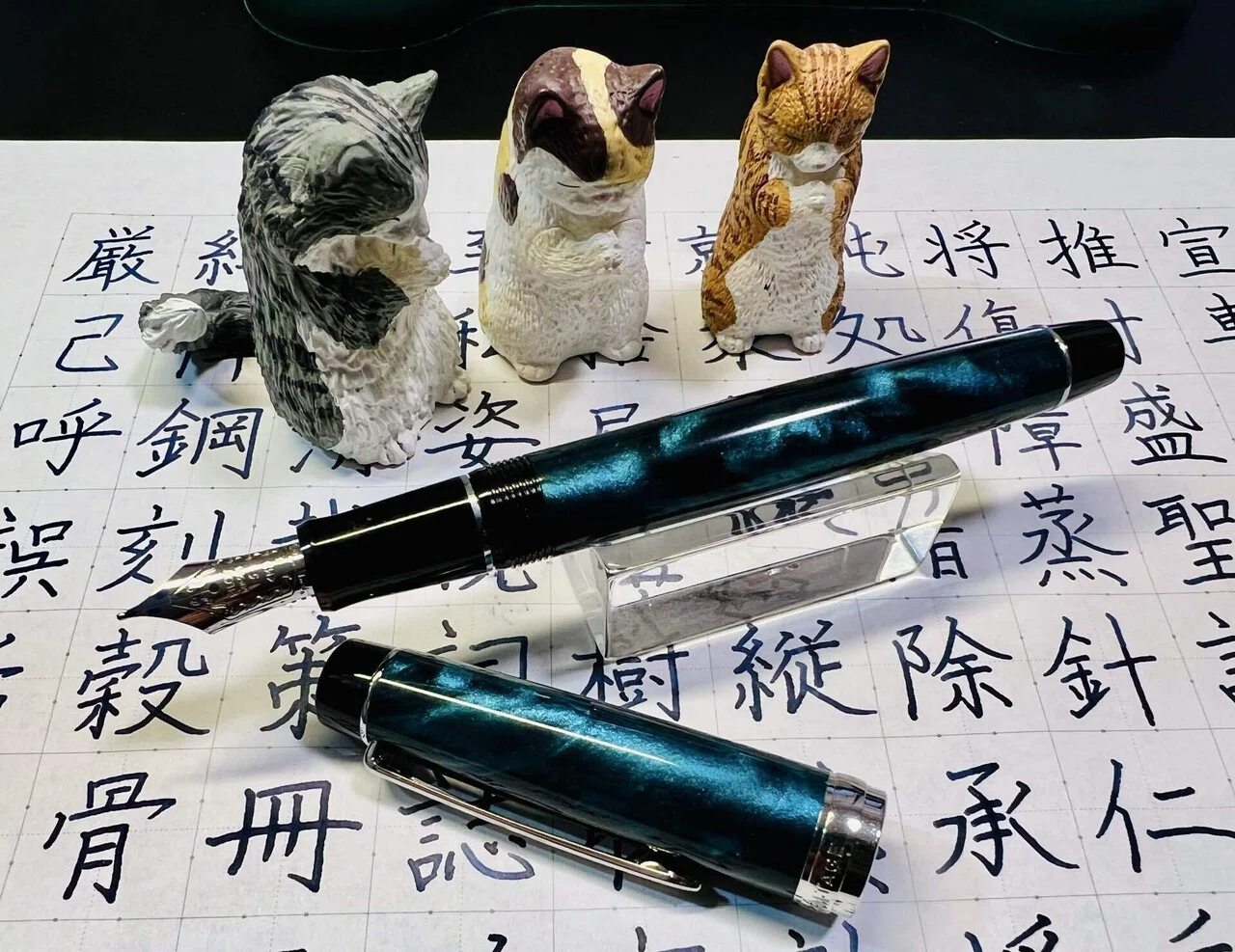 パイロット旧レガンスグリーンマーブルM