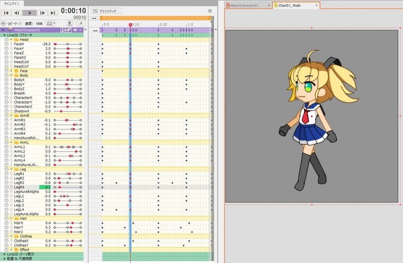 Live2dでアクションゲームキャラを作る Makotok1 Note