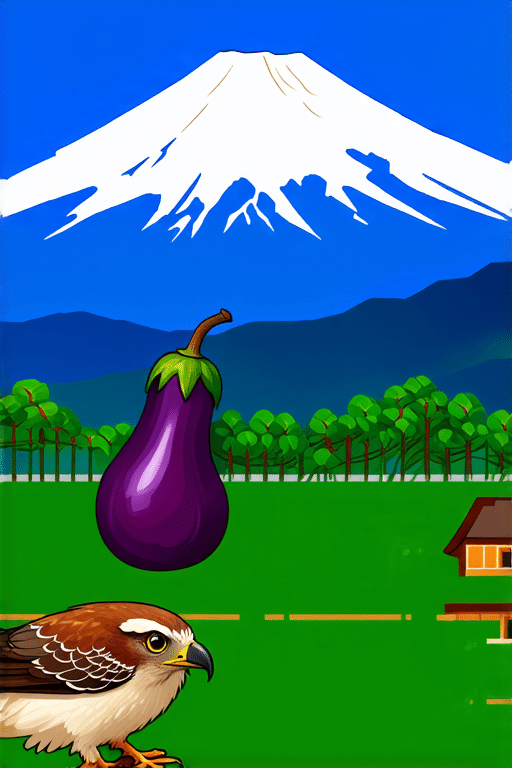 一富士、二鷹、三茄子」をAIに描かせてみた｜ウパチャイ