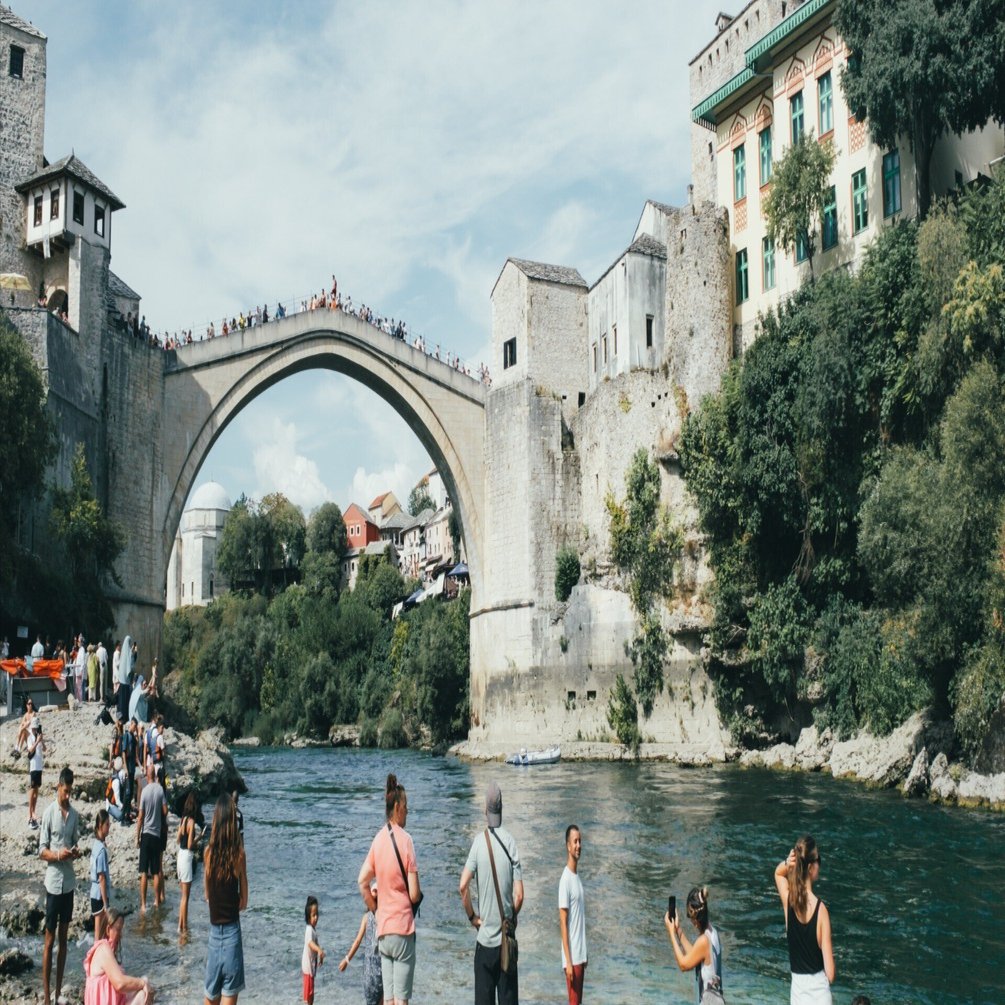 ボスニア ヘルツェゴビナ モスタル 橋 油絵 キャンバス ボスニア ヘルツェゴビナ モスタル 橋 油絵 キャンバス ボスニア