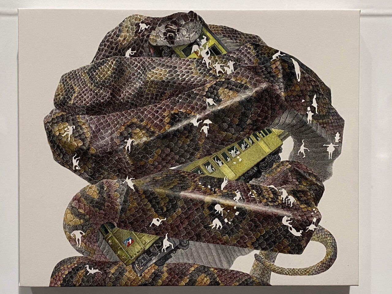 「 未来を紡ぐ蛇 」｜絵画 原画 抽象画 絵 動物画 ドローイング 画家 Aoigaoka Hokkei（葵岡北渓） 葵岡北渓「瓜に蛇」｜オンラインストア