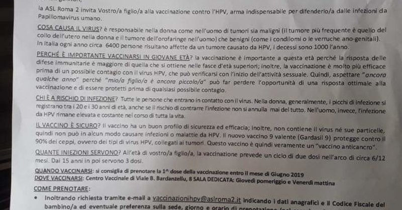 イタリアの地震で亡くなった少女宛てに、予防接種を促す手紙が届く