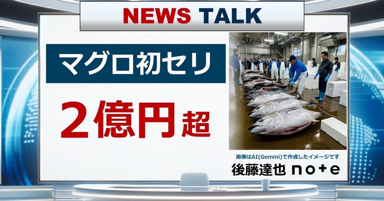 NEWS TALK】マグロ初セリ 2億円｜後藤達也