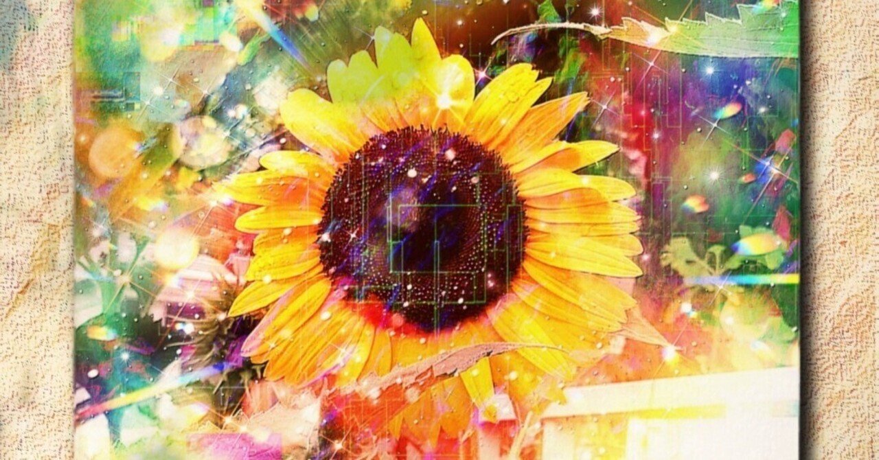 光さす向日葵畑　レッドの光 F4サイズ アクリル画 光さす向日葵畑 F4 キャンバス アクリル画 光さす向日葵畑 レッドの光 F4