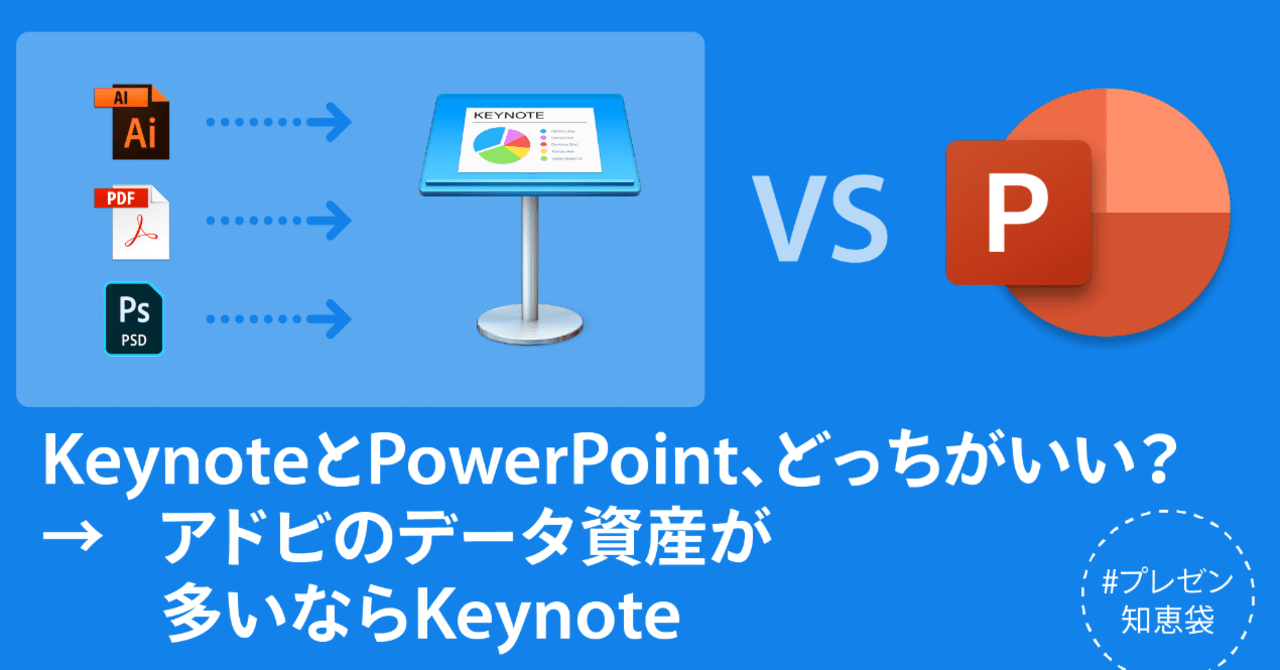 KeynoteとPowerPoint、どっちがいい？ → アドビのデータ資産が多い