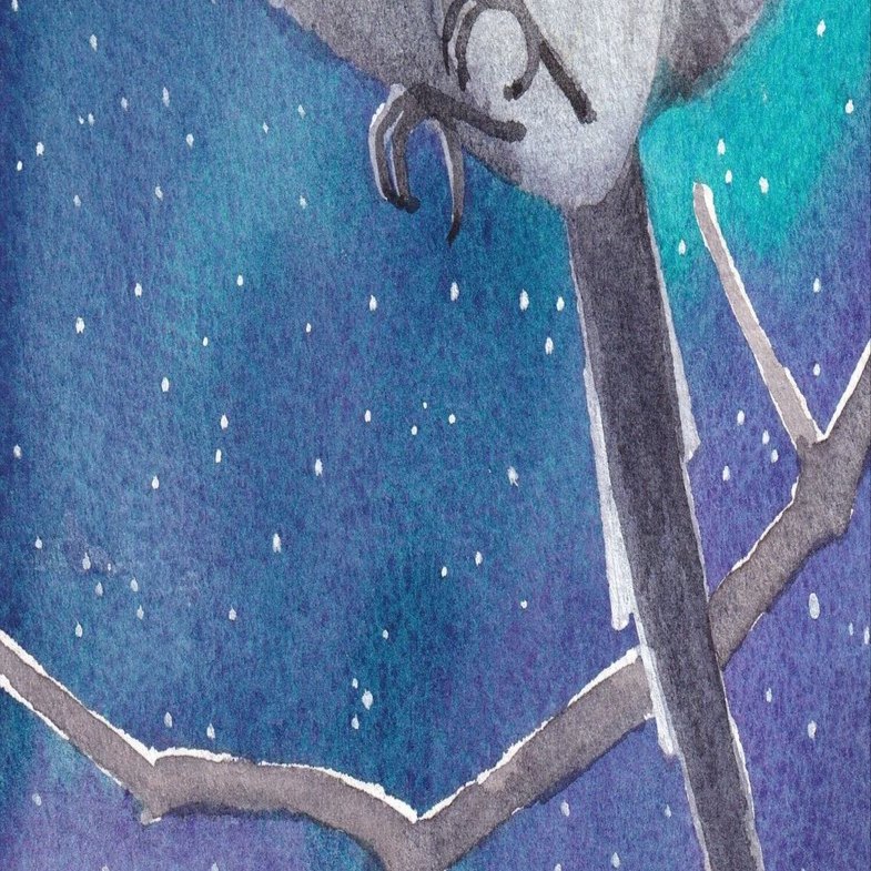 水彩画 シマエナガ｜ちろ