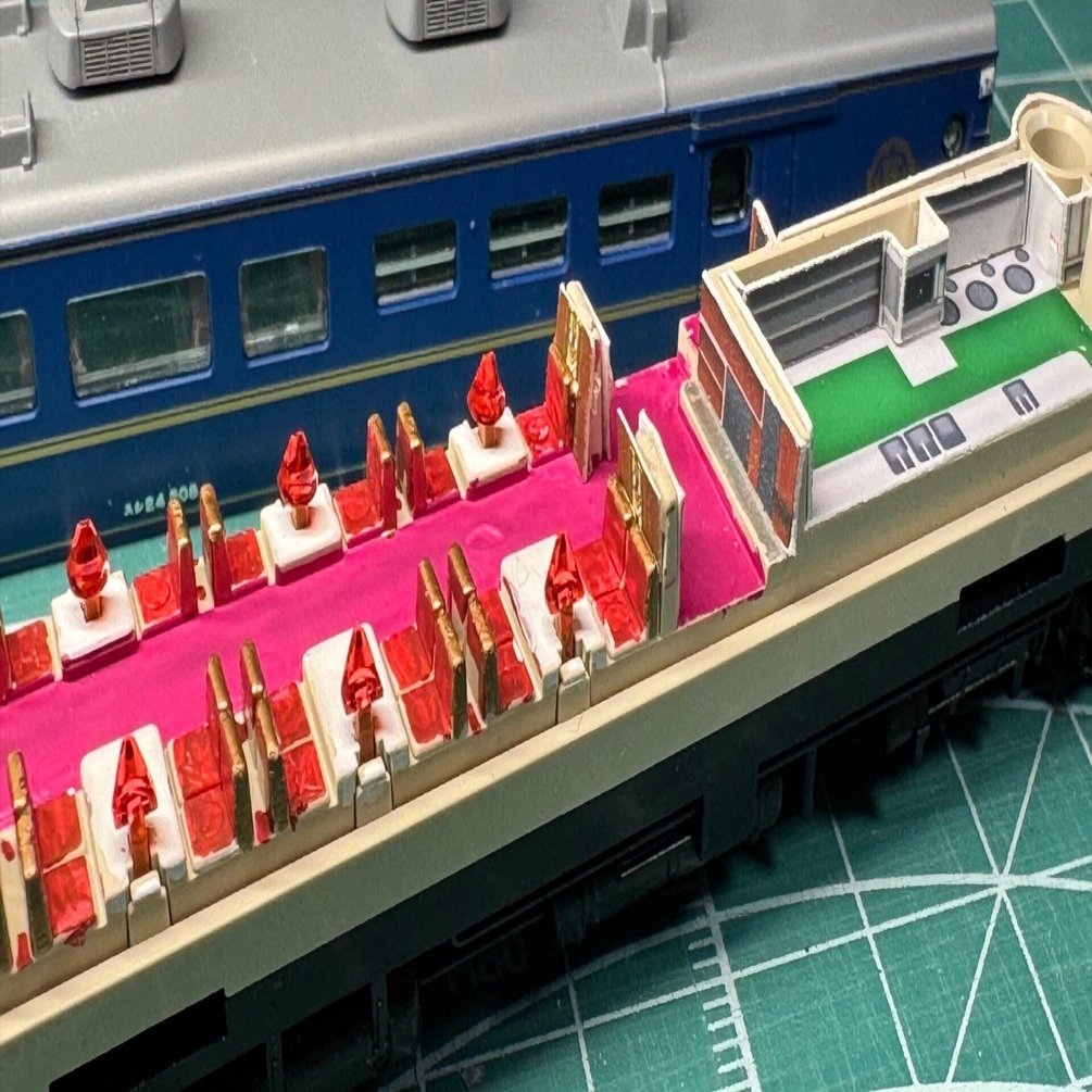 3030 北斗星 食堂車「スシ24-508」内装クラフトシート取付説明書｜こも